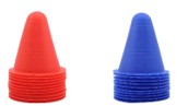 Red And Blue “Shot” Cones